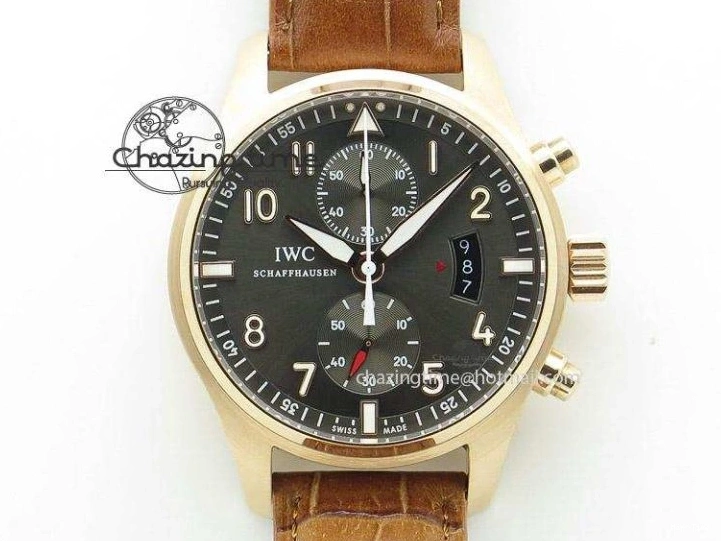 MIROTIME 0114 Minimalist Pilot Chrono 3777 43mm ZF 1:1 Best Edition Black Dial On SS Bracelet A 7364